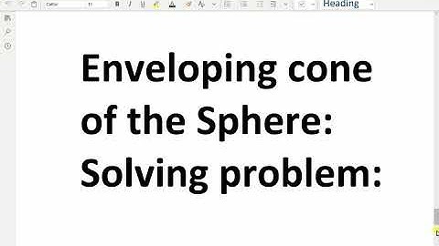 Analytical Solid Geometry: - ( Enveloping cone; Solving problem ) - 117.