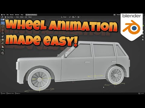 Automatic Wheel Rotation in Blender 4.5 | Easy Vehicle Rigging with Wheel-O-Matic Add-on