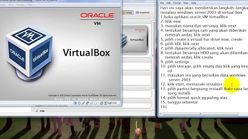 Tutorial How to installing Windows Server 2003 in Virtual Box