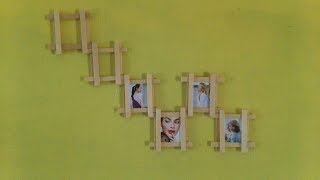 Kerajinan Tangan Bingkai Foto Dari Stik Es Krim Craft Photo Frames From Ice Cream Sticks