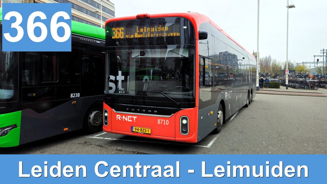 Qbuzz lijn 366: Leiden Centraal - Leimuiden Tuinderij | Qbuzz ZHN | Snelbuzz | 2025