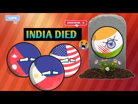 What Countries' Reaction if India Died 😰 | India Needs Help 😩 | #countryballs #geography #india