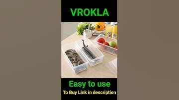 VROKLA 1 Fridge Storage Box Fridge Organizer with Removable Drain Plate Lid | short video |