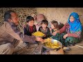 Twin children live in a cave like 2000 years ago  village life in afghanistan  cooking junk food