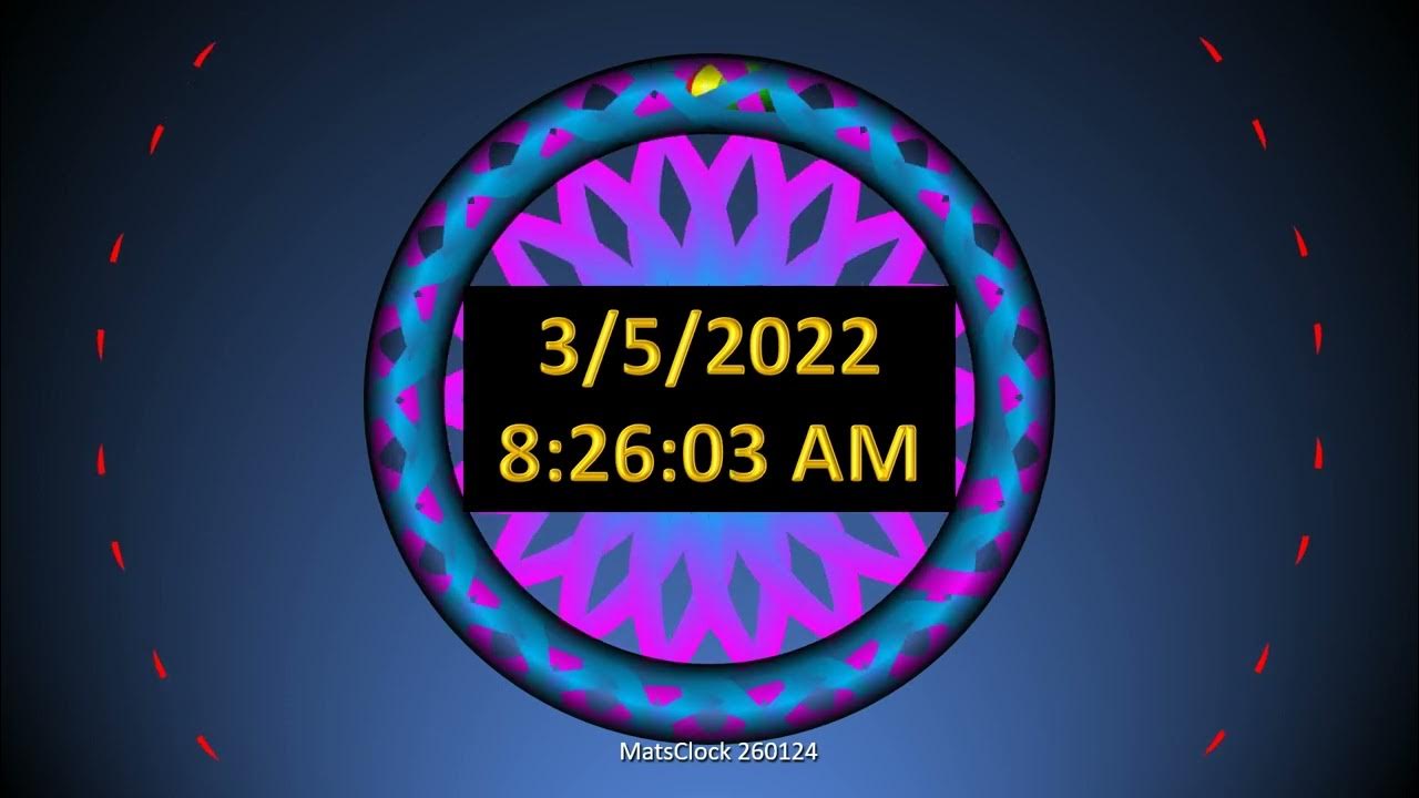 MatsClock 120124 Full Free PowerPoint Digital Clock PPT Slide Timer