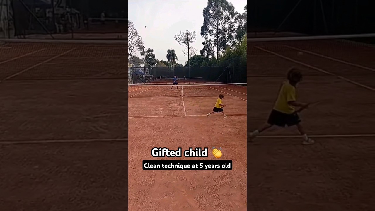 5-year-old Pietro Gueiros is gifted. 👏 Clean forehand 👌 