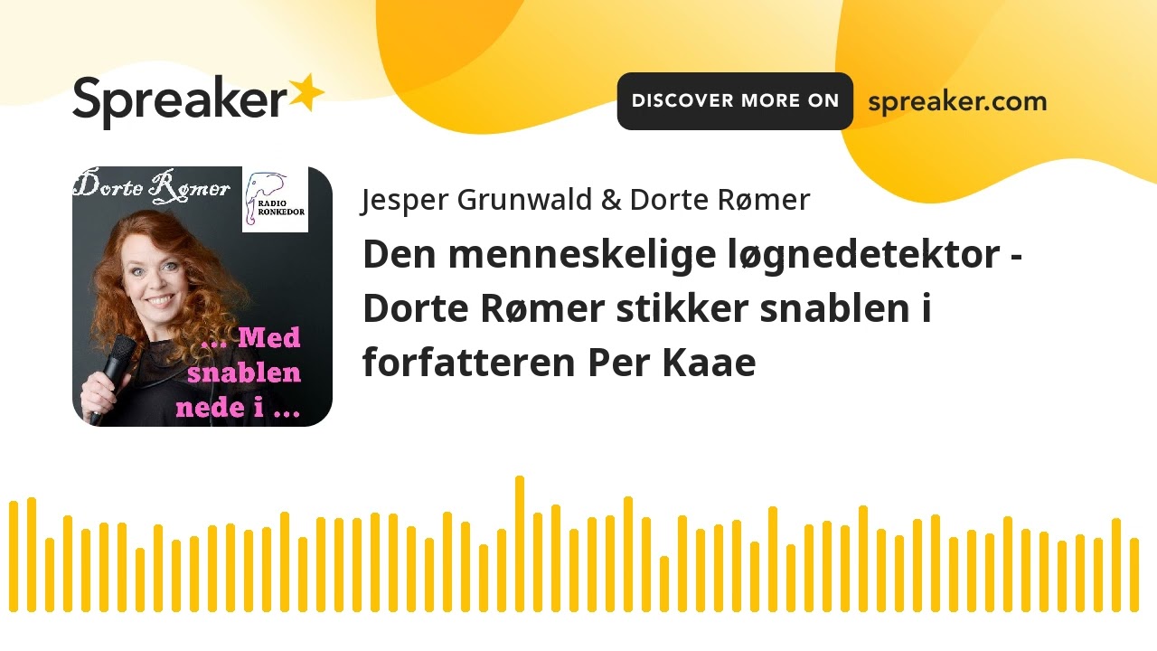 Den menneskelige løgnedetektor - Dorte Rømer stikker snablen i forfatteren Per Kaae (part 1 of 4)