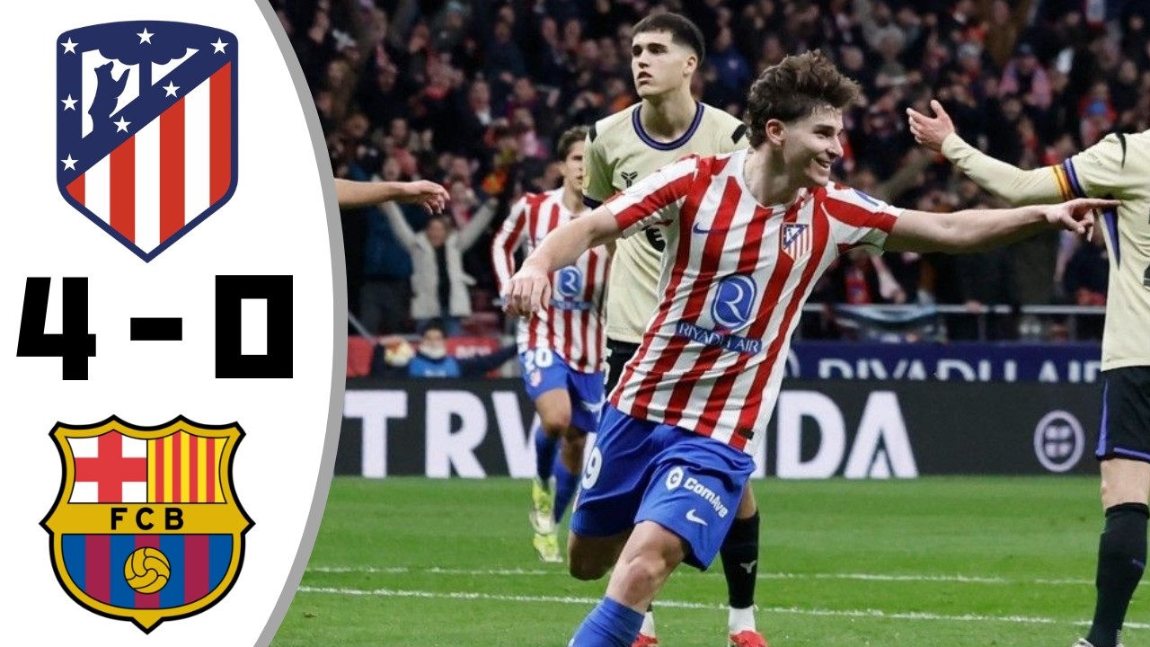 Atletico Madrid vs Barcelona 4-0 - Highlights & Goals | COPA DEL REY ...