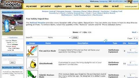 Rich Neopets Deposit Box