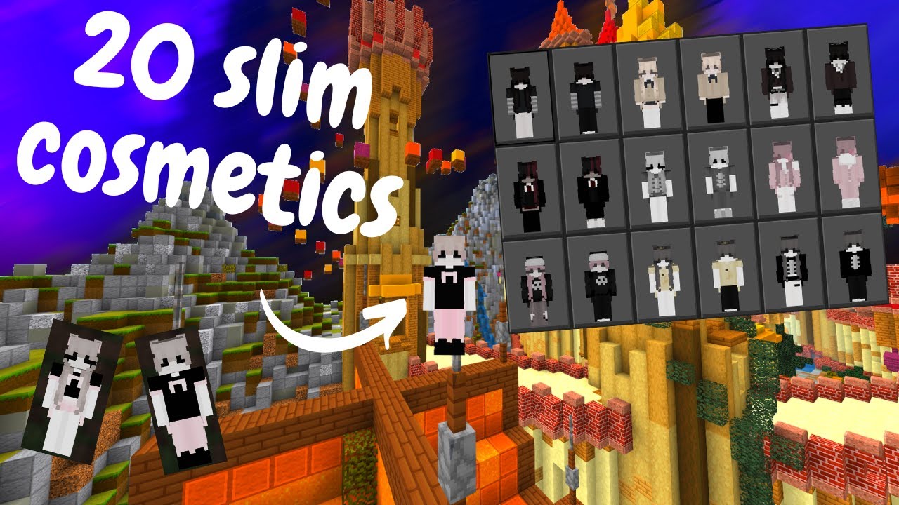 20 SLIM COSMETICS with Custom Capes skin pack [MCBE] - YouTube
