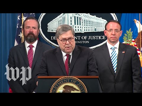 Watch live: Attorney General Barr holds press conference about final Mueller report