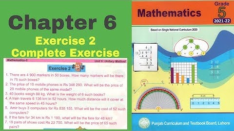Class 5 Math | Chapter 6 Exercise 2 | Q 1 to 7 | Unitary methods | Ilmi darasgah