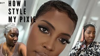 HOW TO STYLE A #PIXIE CUT AT HOME, RELAXED HAIR, STEP BY STEP