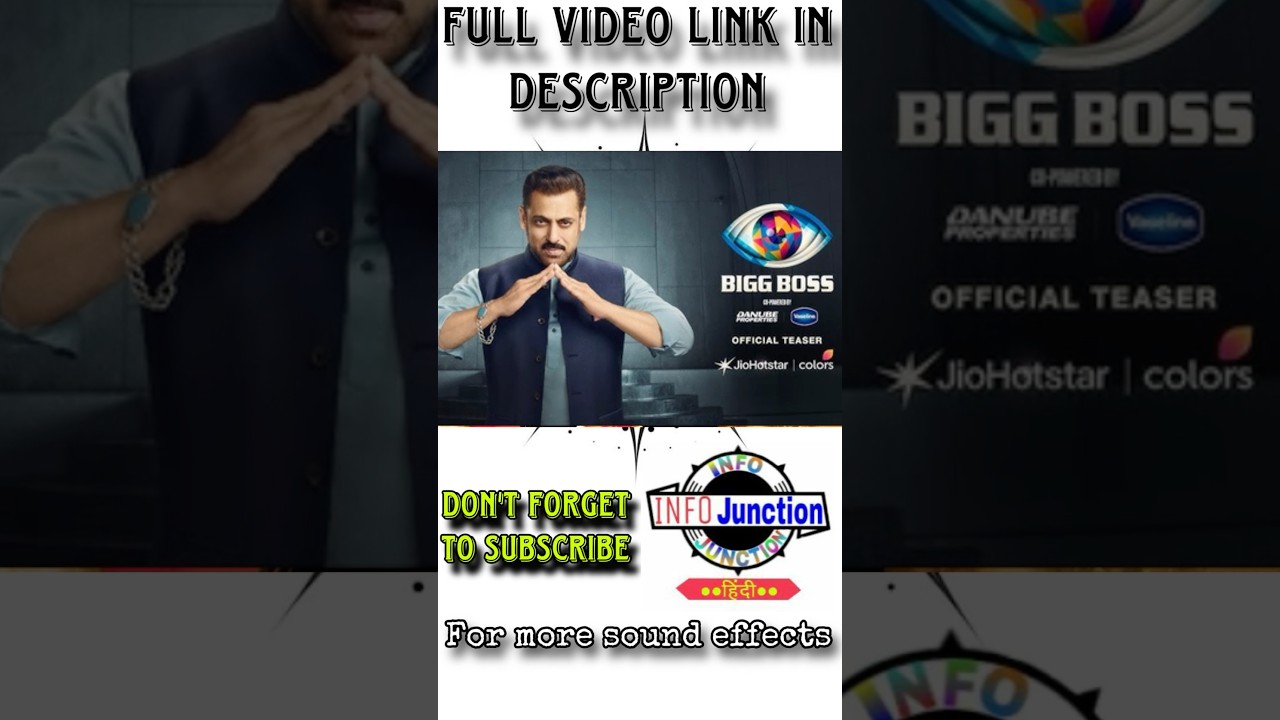 Big Boss Sound Effect #bigboss #bigboss19 #bigbosstamil #bigbosscontestants #bigbosssalmankhan