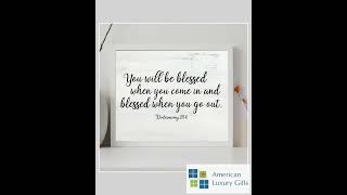 You Will Be Blessed When You Come In &amp; Out-Bible Verse Wall Art -14 x 11" Farmhouse Scripture Pos...