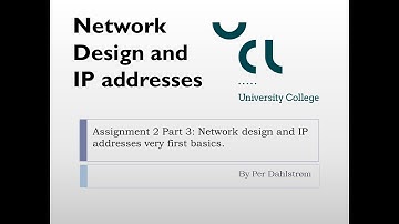 Ass2 Part 3 Network design and IP addresses