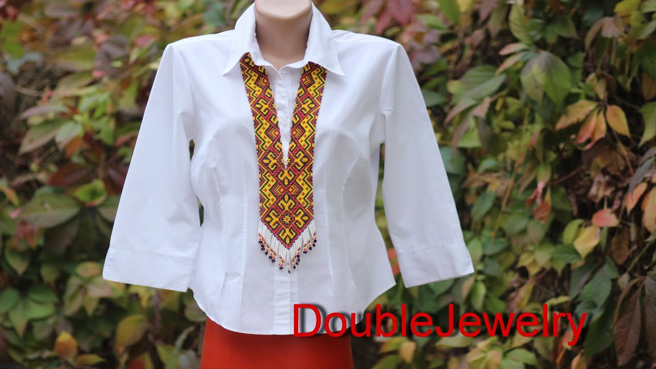 Multicolor beaded necklace (Gerdan), Eethnic necklace in folk style, Gift idea for her