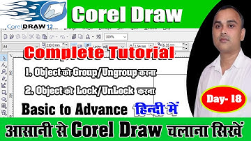 Group/Ungroup, Lock/Unlock Objects in Corel Drar |Corel Draw Complete Tutorial|