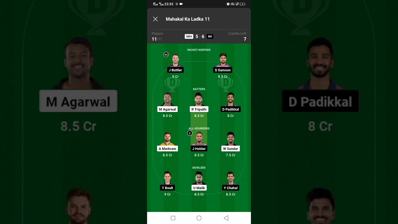 SRH vs RR dream 11 prediction | Hyderabad vs rajsthan royals dream team 