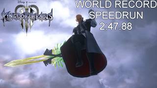 KH III [Critical Mode] Master Xehanort [WR] Speedrun 2:47.88 [WORLD RECORD]