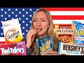 French girl tries American candies and snacks