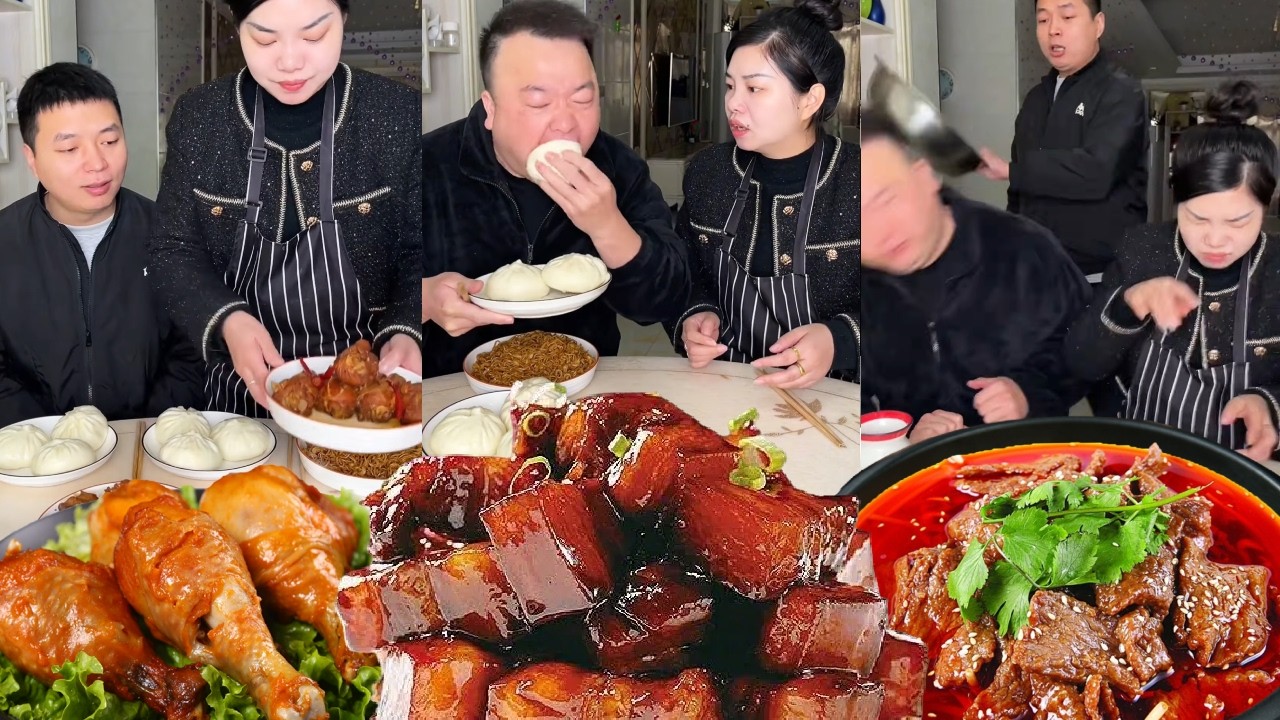 My stingy husband eats alone, luckily I had some braised pork hidden away.