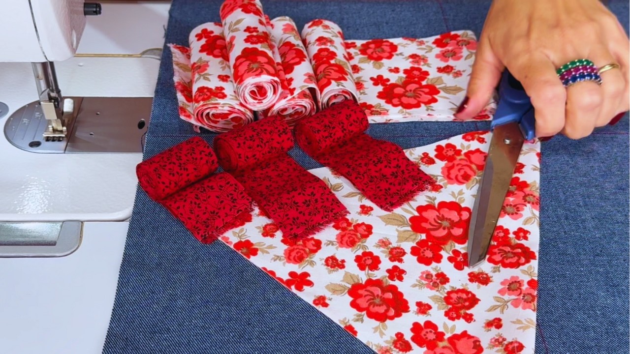 O MAIS LINDO Tapete de RETALHOS com SOBRAS de Tecidos 😍