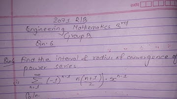 Infinite Series | Engineering Math 3rd | 3rd Sem | 2071/R/B | Group B,  Qn 6 i & 6ii | Prashant YT |
