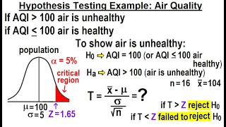 Statistics: Ch 9 Hypothesis Testing (16 of 35) Null Hypothesis Example: Air Quality