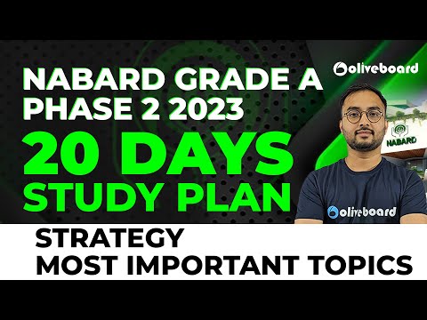 NABARD Grade A Phase 2 2023 | 20 Days Study Plan For NABARD Phase 2 | Most Important Topics