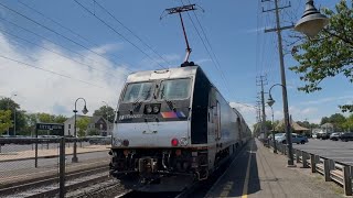 Nj Transit Alp-46 Njcl Train 7240 Little Silver Nj Station Stop