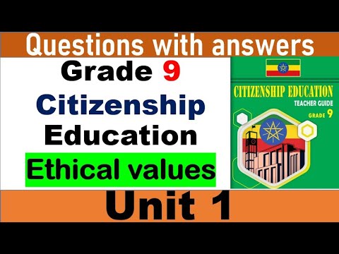 Grade 9 Citizenship New Curriculum Unit 1 Questions