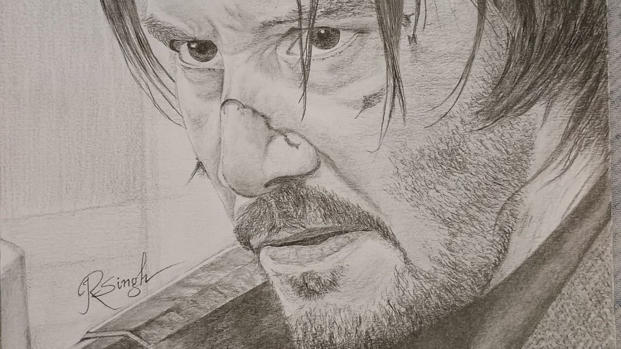 Pencil Sketch Of Jhon Wick On A4 Size Of Paper YouTube Pencil sketch of jhon wick on a4 size of paper youtube