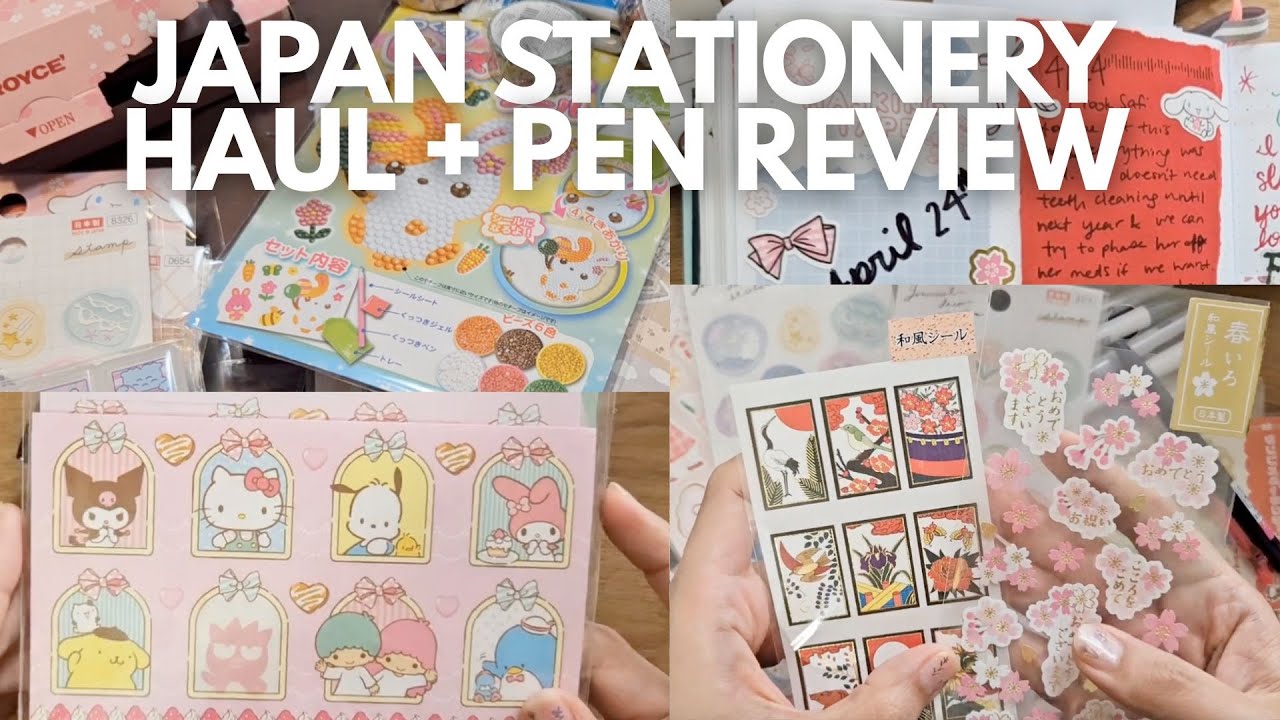 Обзор Japan Stationery Haul + Pen, продукция Sanrio, сеанс ведения дневника ✏️🎴