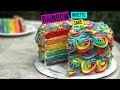 tie dye rosette cake