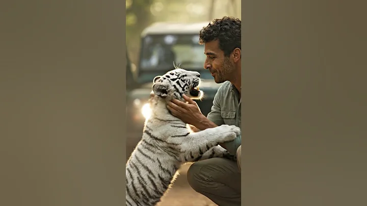 Tiger cub saved his mother's life! #tiger   #animals #aishorts #saveanimals #ai