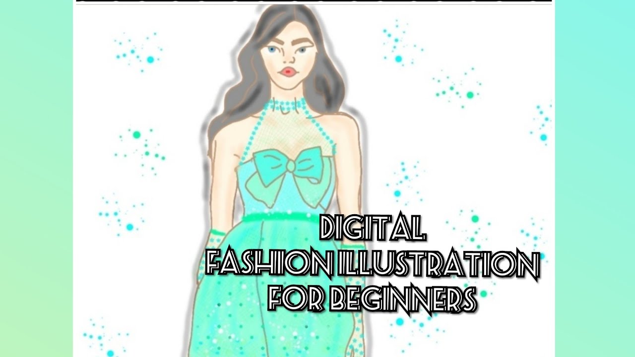 digital fashion illustration tutorial: dress with procreate on ipad pro ...