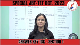 Answer Key-JBT TET 15-oct-2023 GK-SECTION #jbttet2023 #hpbose #tet   #apcacademy #previousyearpaper