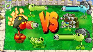 All Pea - 999 Gatling Pea Vs 999Gargantuar Vs Dr Zomboss - Plants Vs Zombies