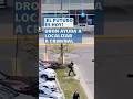 Dron policial ayuda a arrestar a ladrón tras persecución en centro comercial #shorts