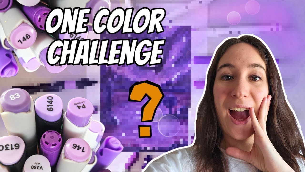 ONE COLOR CHALLENGE - Je COLORIE avec une SEULE couleur (le violet)