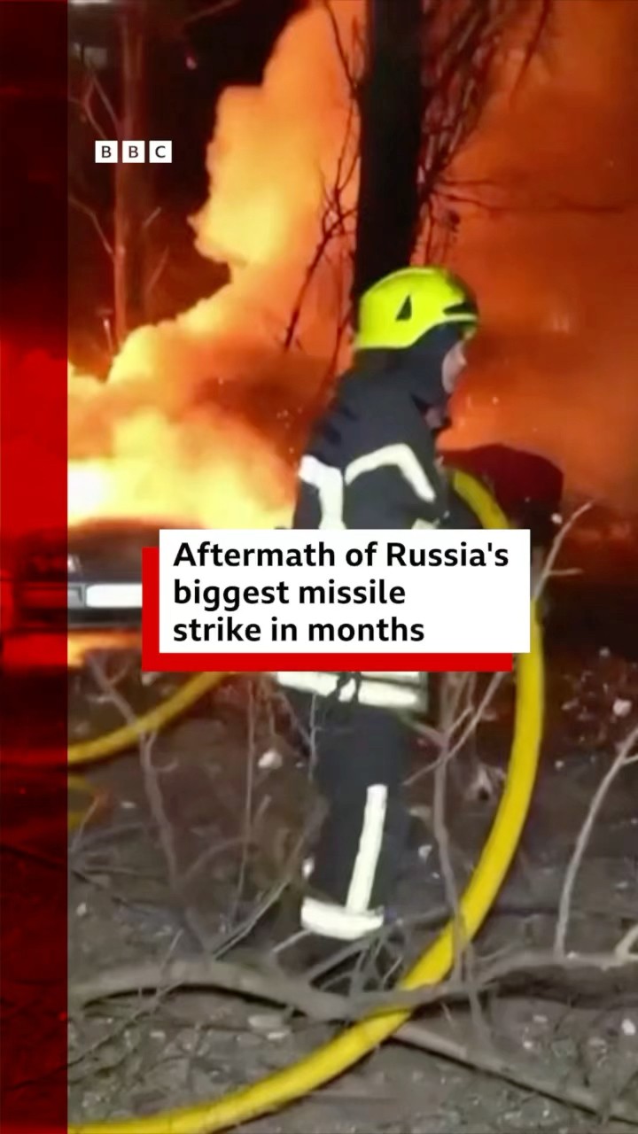 At least 11 people killed by a Russian missile in the Sumy region, Ukraine officials said. #BBCNews