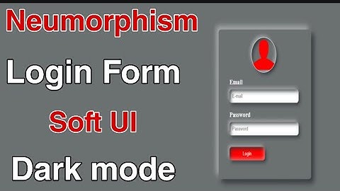 CSS Dark Neumorphism Login Form Soft UI  Design HTML5 and CSS3 in Hindi