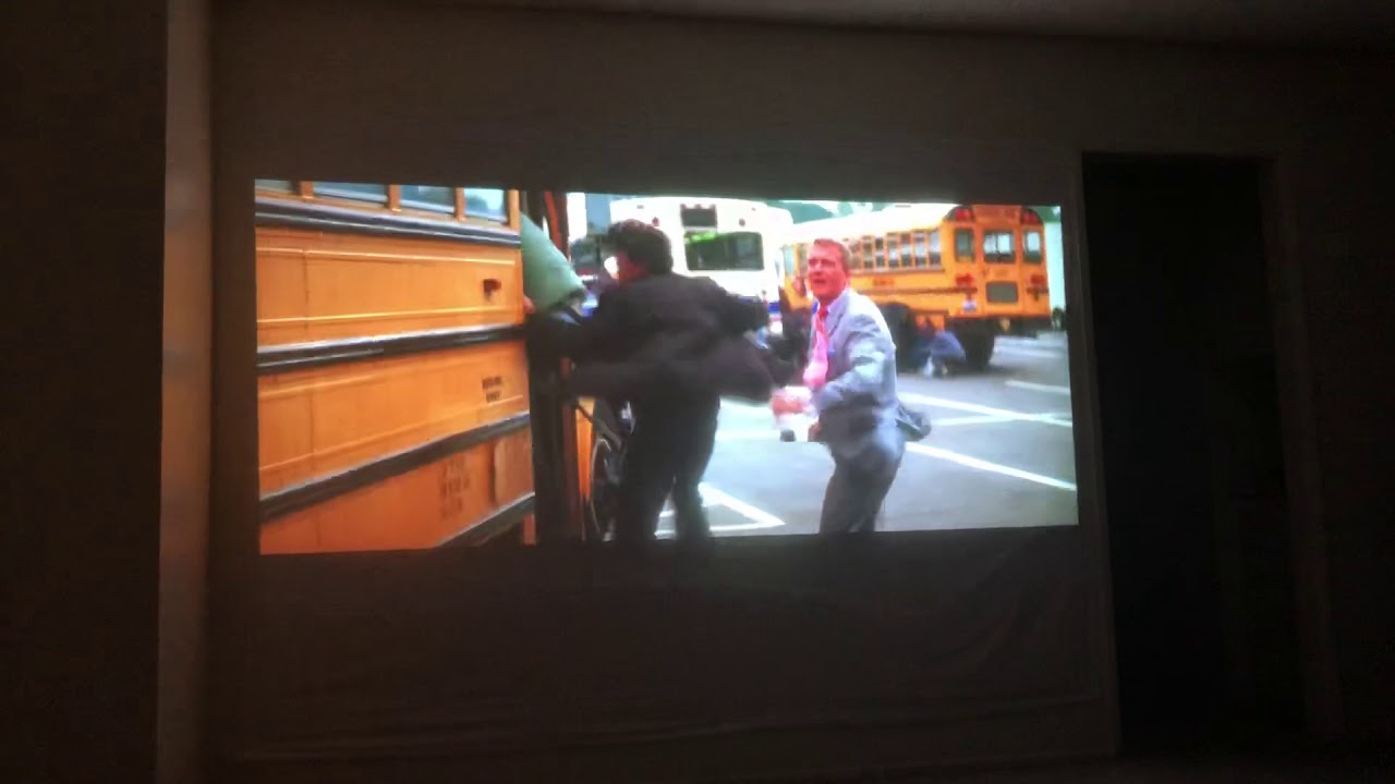 Epson 2150 projector (on white bed sheet) YouTube