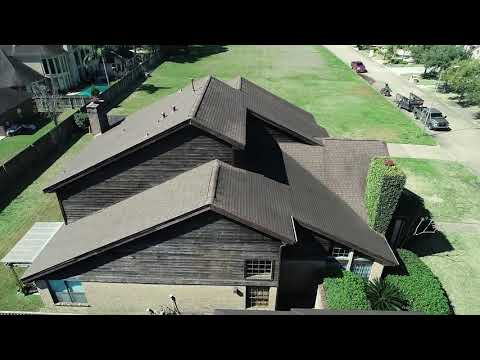 Houston metal roof aerial video 15
