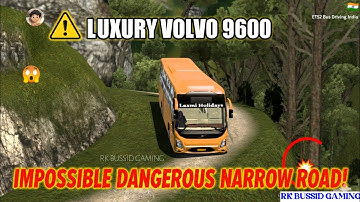 ⚠️ LUXURY VOLVO 9600 on IMPOSSIBLE DANGEROUS NARROW ROAD! | ETS2 Bus Driving India