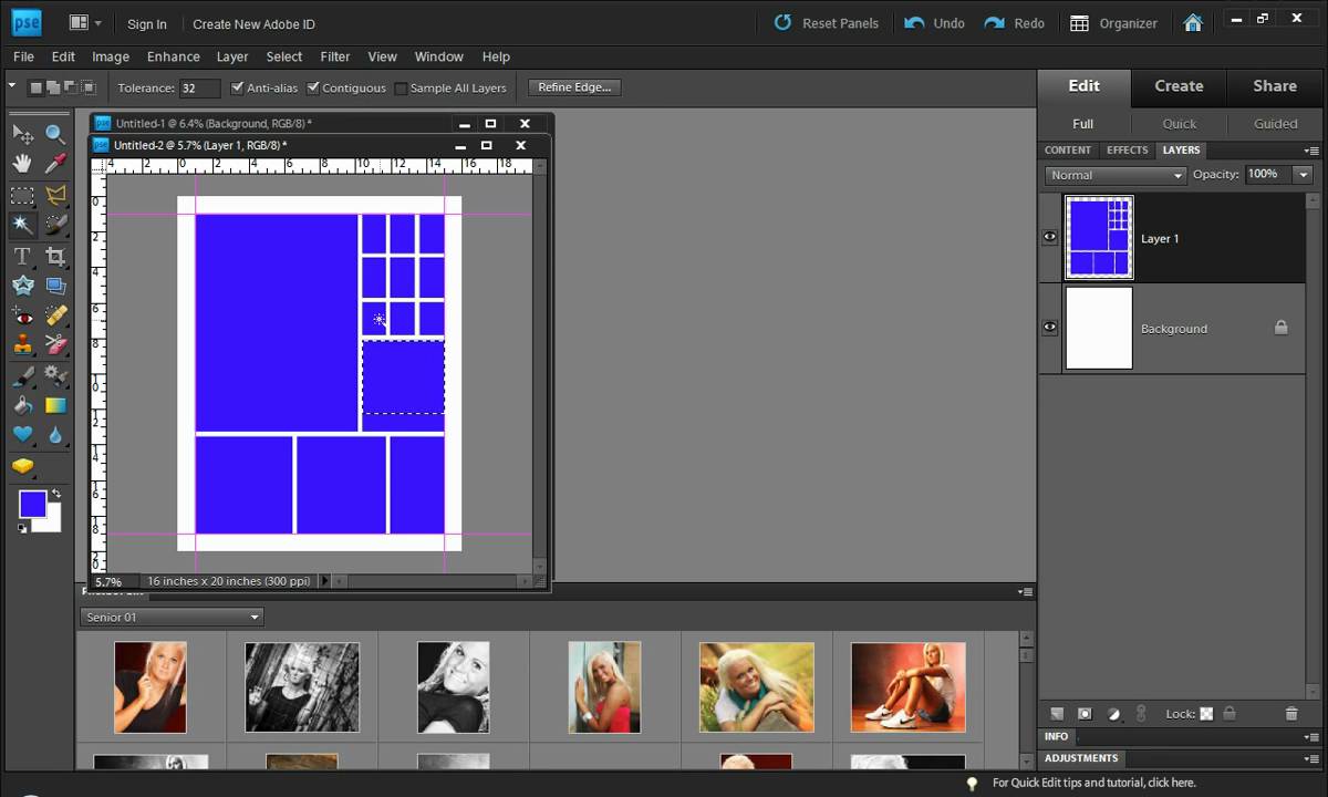 free photo collage templates for photoshop elements