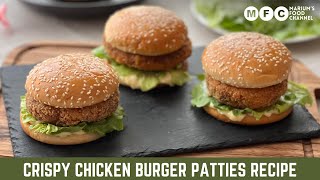Crispy Chicken Burger  Patties Recipe |Homemade Burger 🍔 |Frozen Chicken Patty|Better then McDonald