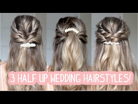 Bridal Half Down Wavy Hairstyle - YouTube