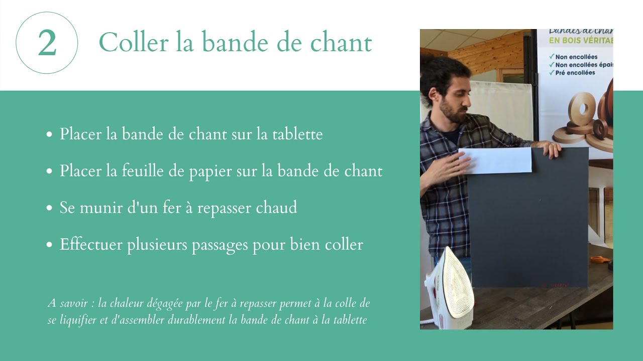 Comment coller une bande de chant - Bricolage Facile